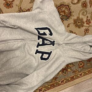 GAP Light Gray Zip-Up Hoodie
